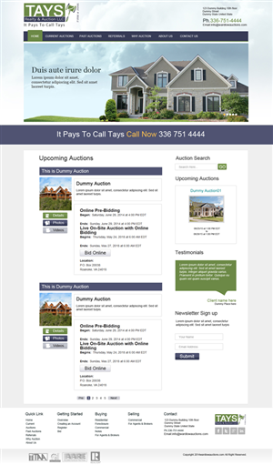 Wordpress Design by Chikki for AuctionServices.com, Inc. | Design #4063118