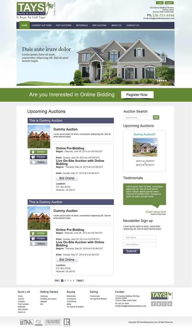 Wordpress Design by Chikki for AuctionServices.com, Inc. | Design #4064424
