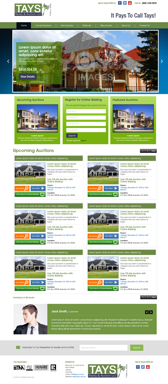 Wordpress Design by Expert Designer for AuctionServices.com, Inc. | Design #4059426