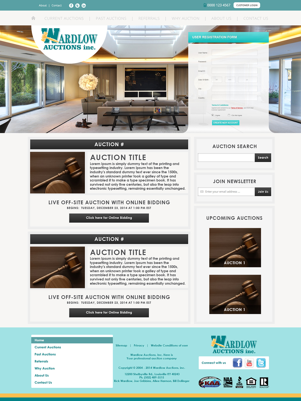 WordPress-Design von Adeel Hanif® für AuctionServices.com, Inc. | Design #4029492