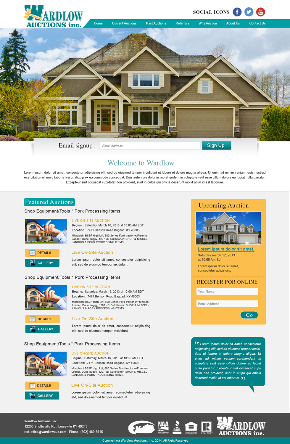 Wordpress Design by webxvision for AuctionServices.com, Inc. | Design #4032228