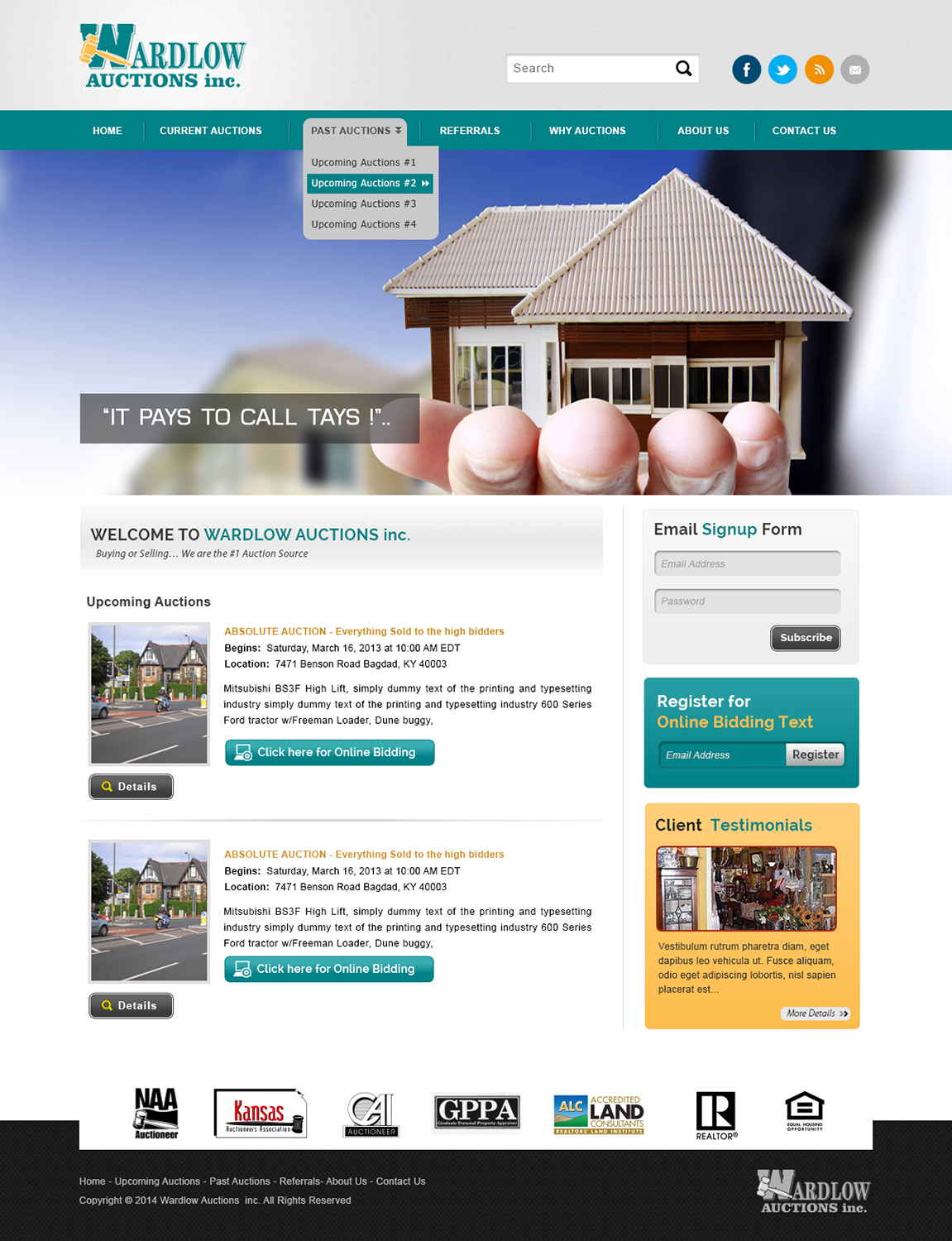 Wordpress Design by webxvision for AuctionServices.com, Inc. | Design #4039882