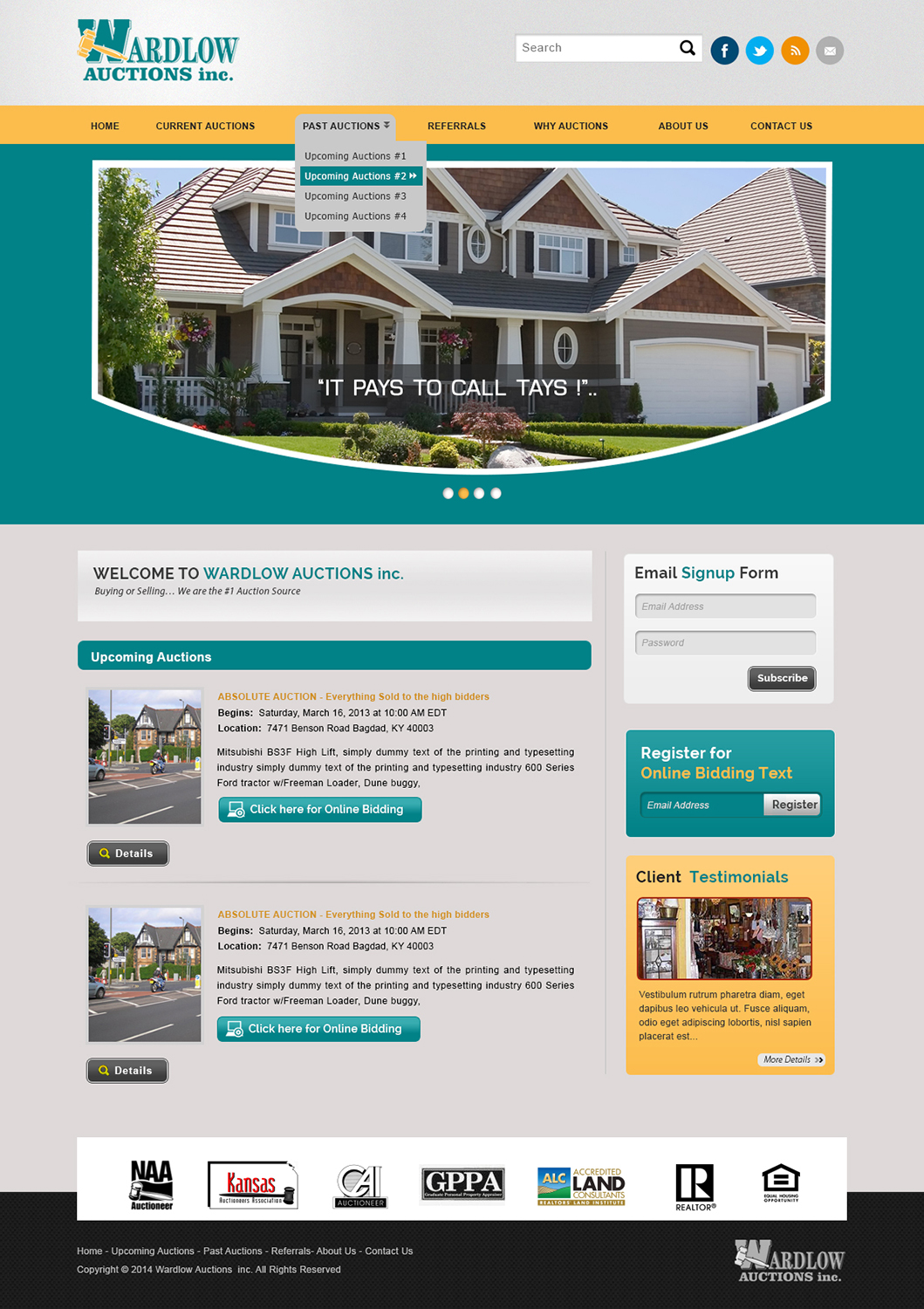Wordpress Design by webxvision for AuctionServices.com, Inc. | Design #4039895