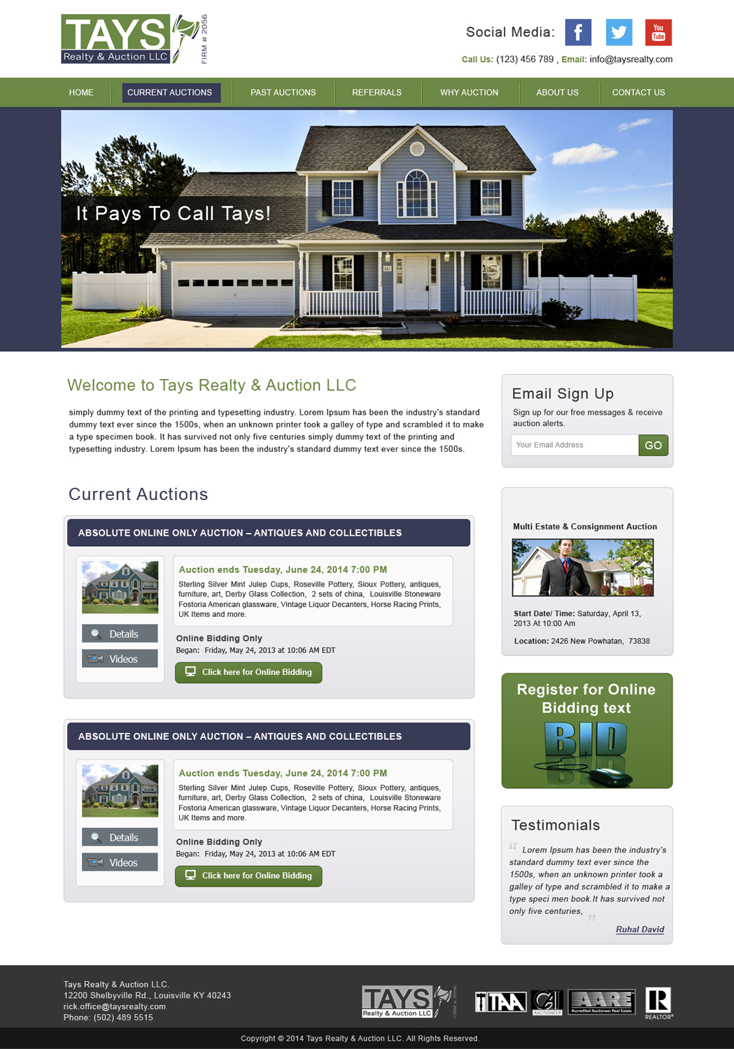 Wordpress Design by Creative X Designs for AuctionServices.com, Inc. | Design #4050446