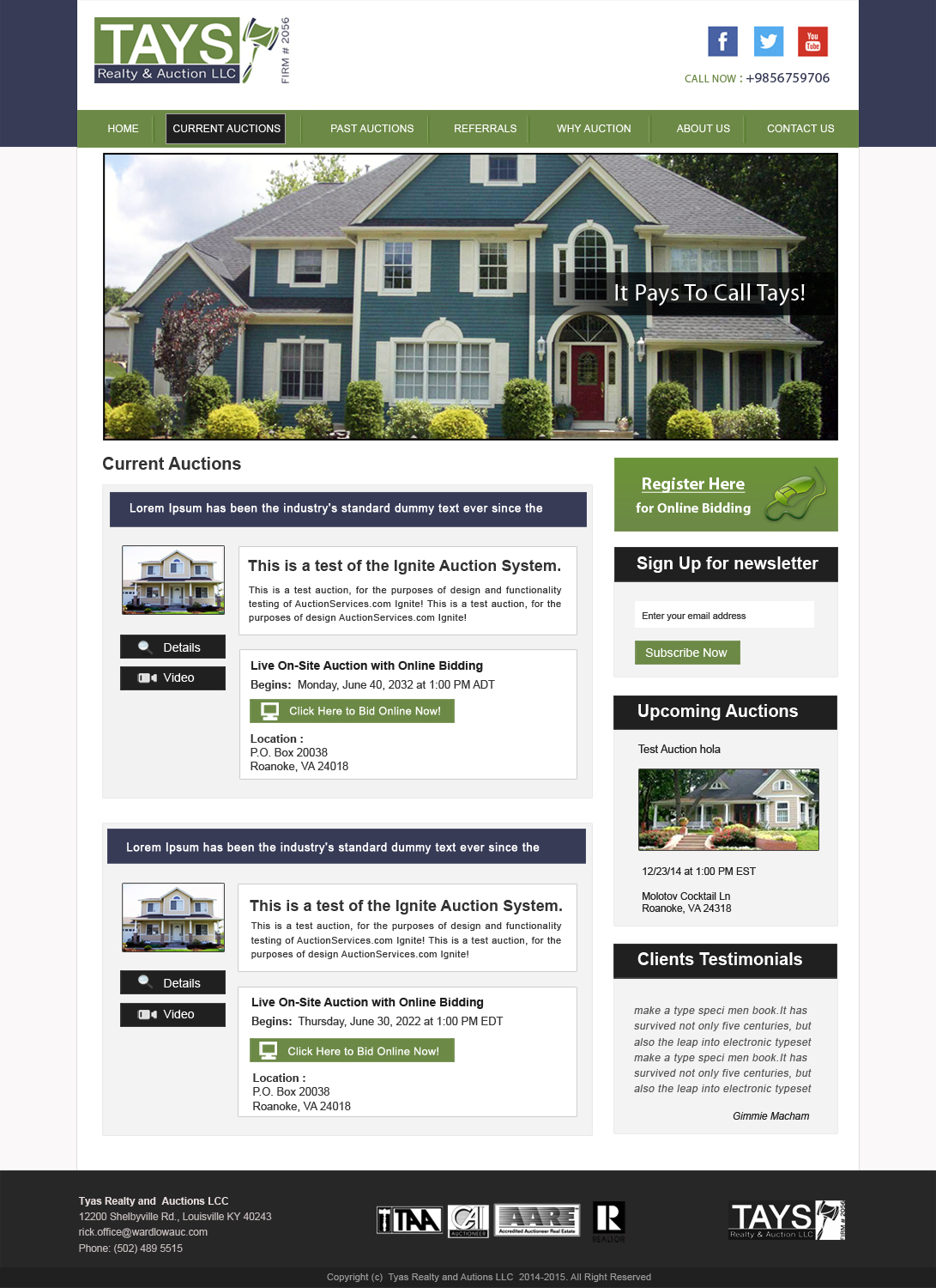 Wordpress Design by Creative X Designs for AuctionServices.com, Inc. | Design #4050587