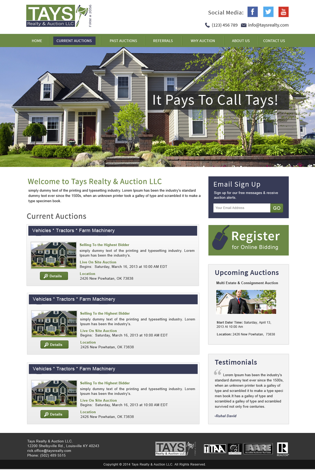Wordpress Design by Creative X Designs for AuctionServices.com, Inc. | Design #4063497