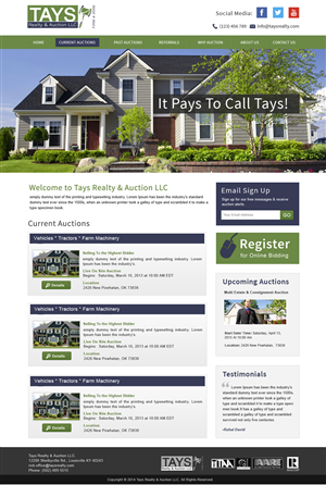 Wordpress Design by Creative X Designs for AuctionServices.com, Inc. | Design: #4063497