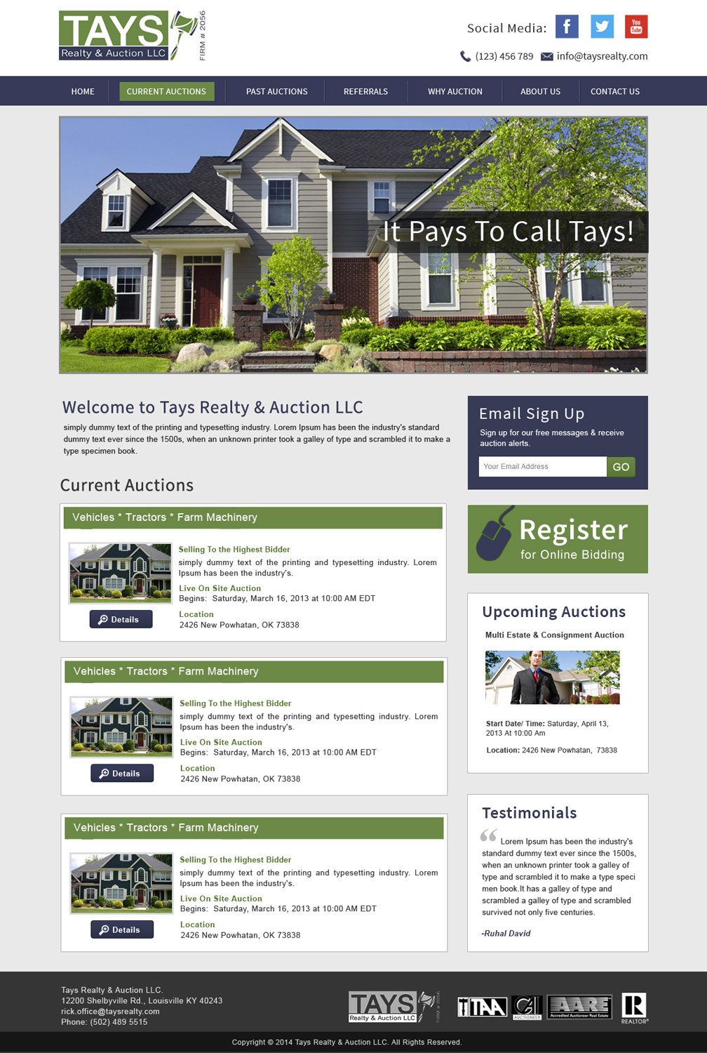 Wordpress Design by Creative X Designs for AuctionServices.com, Inc. | Design #4063572