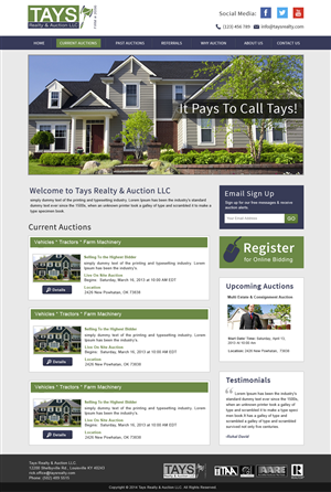 Wordpress Design by Creative X Designs for AuctionServices.com, Inc. | Design: #4063572