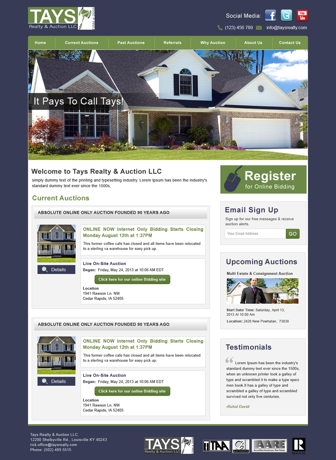Wordpress Design by Creative X Designs for AuctionServices.com, Inc. | Design #4071847