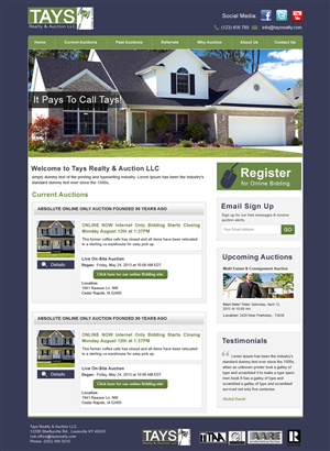 Wordpress Design by Creative X Designs for AuctionServices.com, Inc. | Design: #4071847