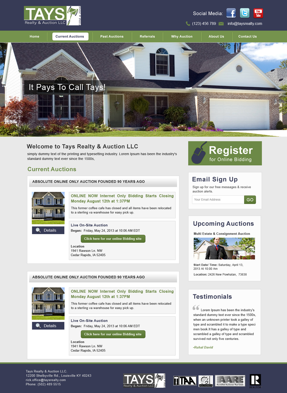 WordPress-Design von Creative X Designs für AuctionServices.com, Inc. | Design #4071905