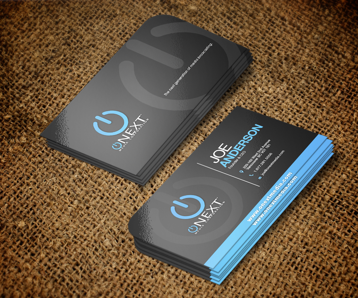 Design de Carte de Visite par jeffdefy pour ONEXT Media Corporation | Design #4006005