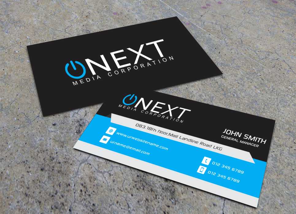 Business Card Design by AwsomeD for ONEXT Media Corporation | Design #4008835