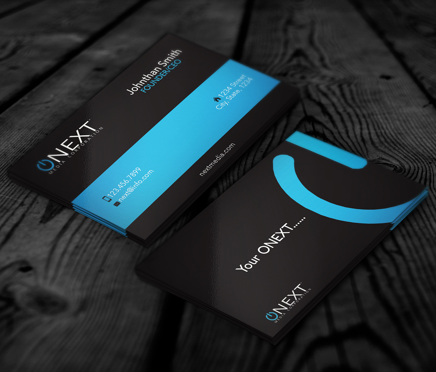 Business Card Design by IGlowCreationz for ONEXT Media Corporation | Design #4020309