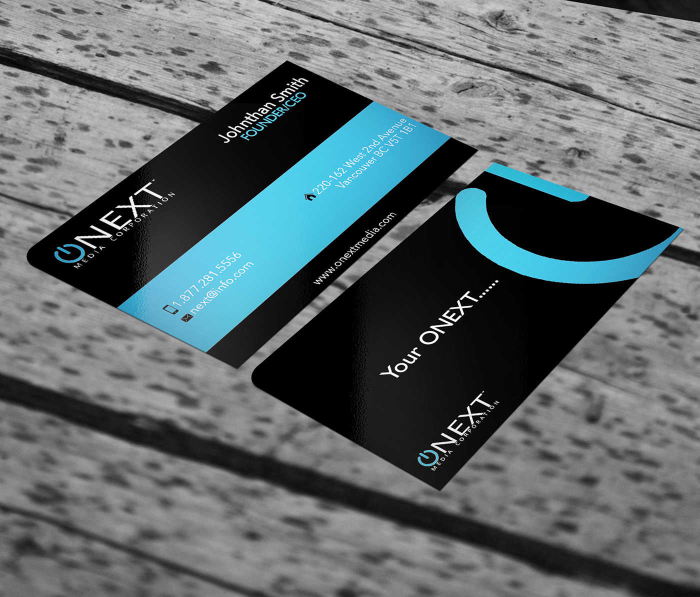 Business Card Design by IGlowCreationz for ONEXT Media Corporation | Design #4125859