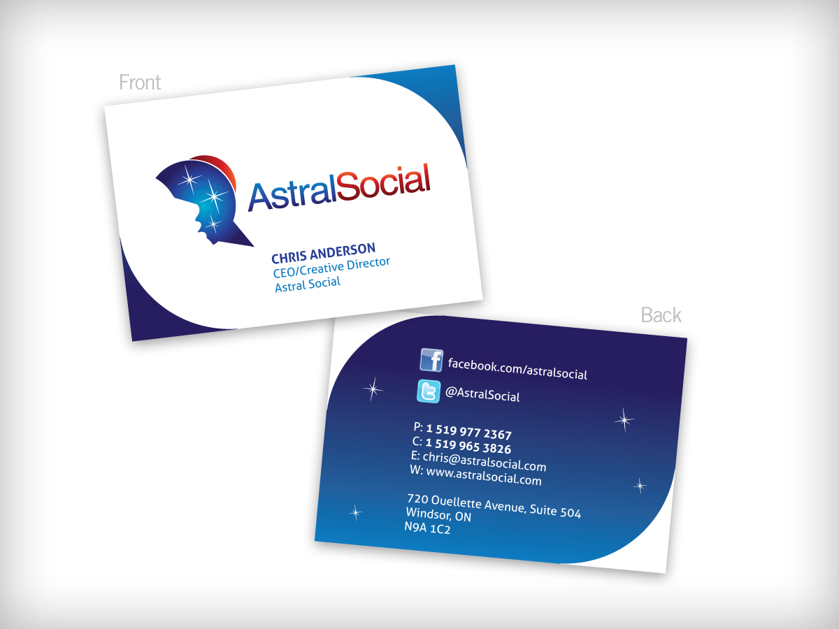 Business Card Design by ABGraphicDesign for Astral Ventures Inc. | Design #1101927