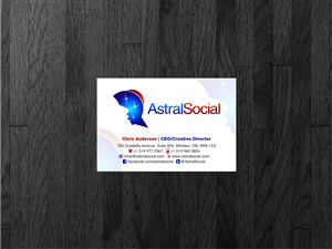 Astral Social ~ Business Card Design Project | Diseño de Tarjeta de Presentación por Atvento Graphics