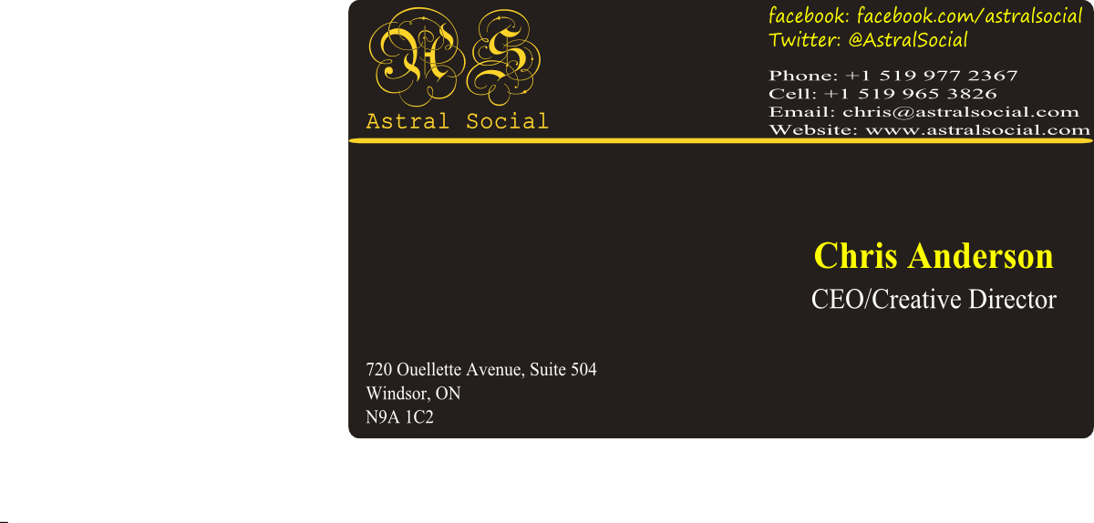 Business Card Design by byu1987 for Astral Ventures Inc. | Design #1094529