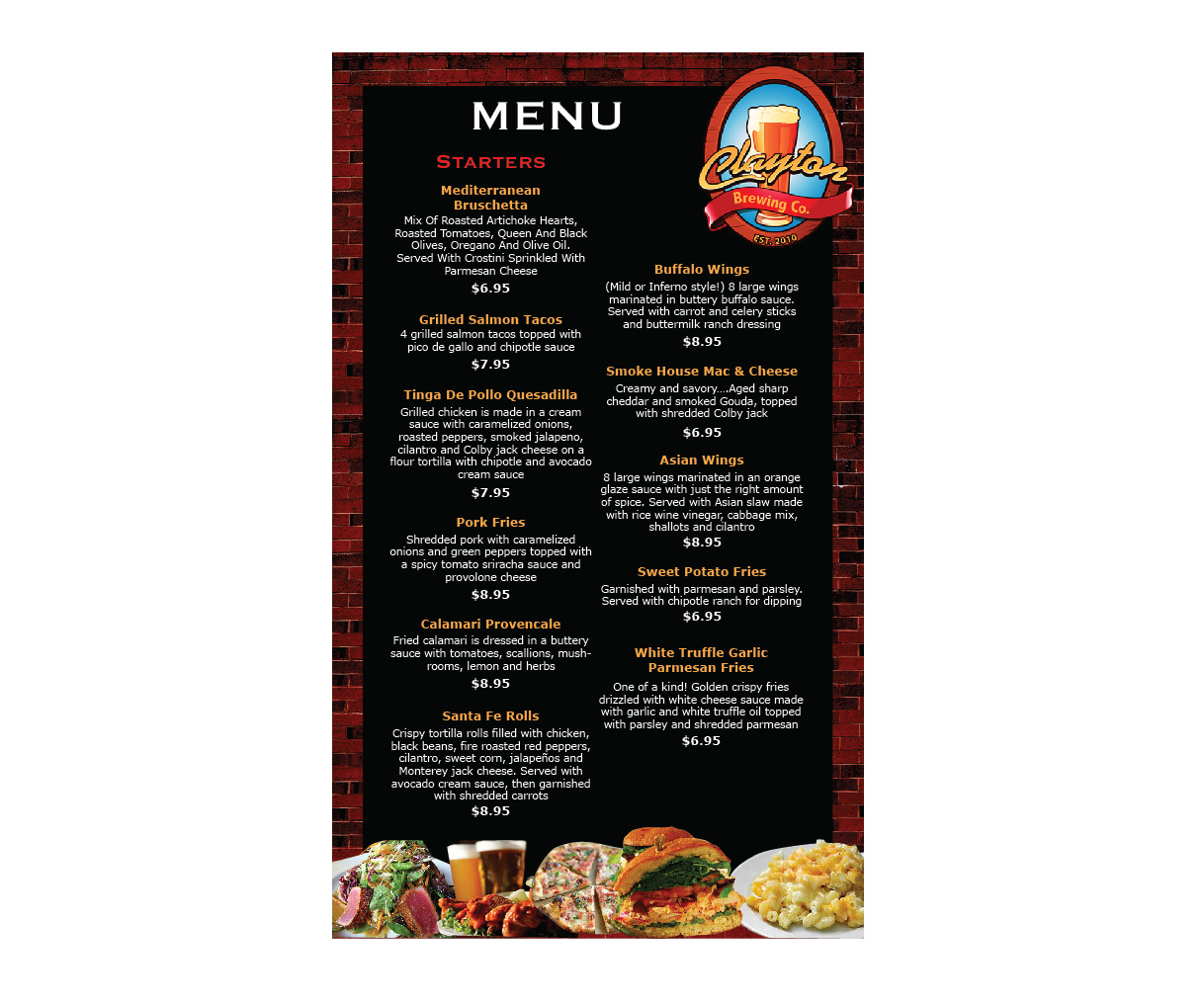 Design de Menu par Kignite pour Clayton Brewing Co | Design #1104790