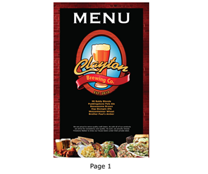 Menu Design by Kignite for Clayton Brewing Co | Design: #1112250