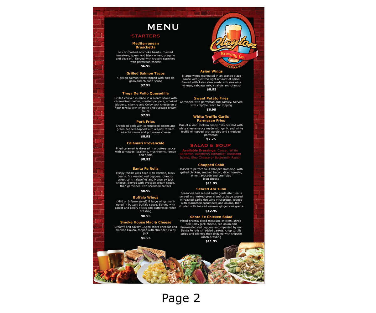 Design de Menu par Kignite pour Clayton Brewing Co | Design #1112252