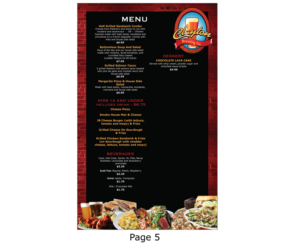 Design de Menu par Kignite pour Clayton Brewing Co | Design #1112259