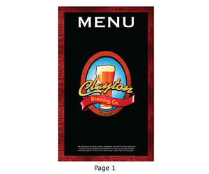 Menu Design by Kignite for Clayton Brewing Co | Design: #1112303