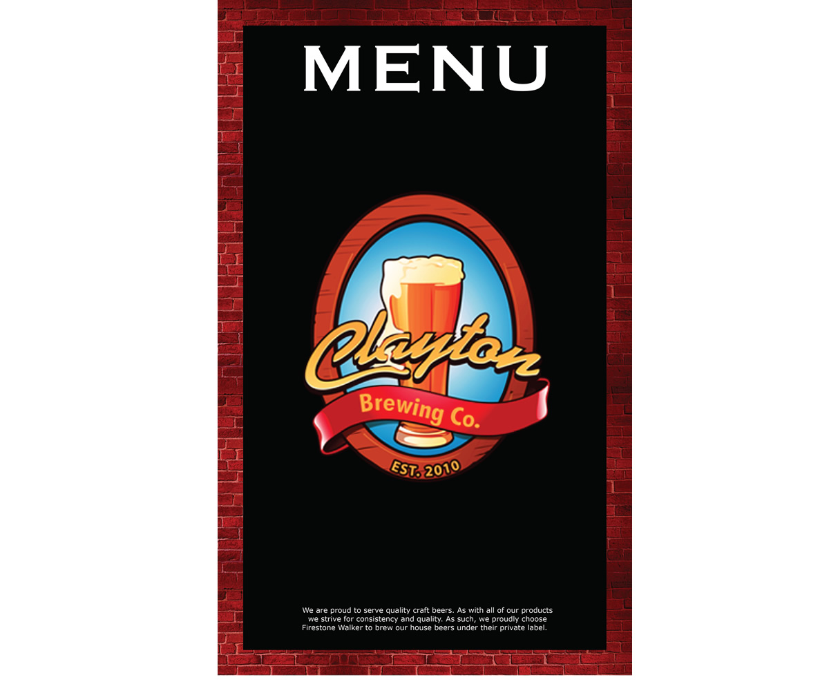 Menu Design by Kignite for Clayton Brewing Co | Design #1112400