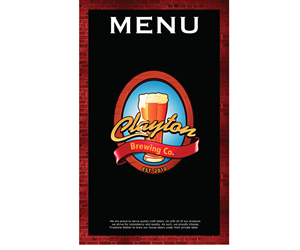 Menu Design by Kignite for Clayton Brewing Co | Design: #1112400