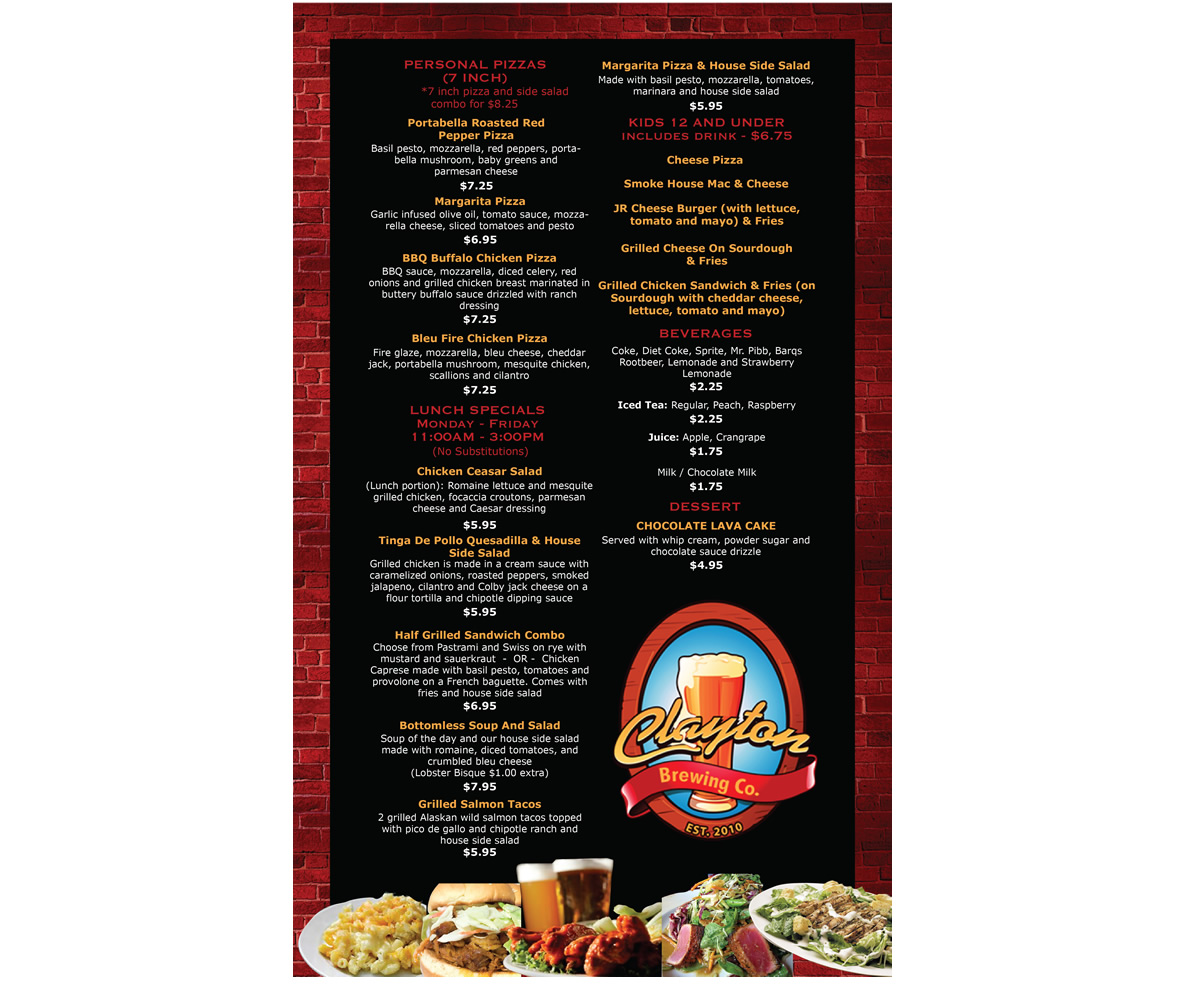 Menu Design by Kignite for Clayton Brewing Co | Design #1112458
