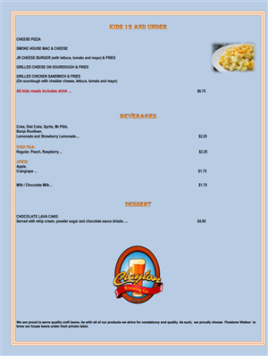 Menu Design by Showstarmedia for Clayton Brewing Co | Design: #1106003