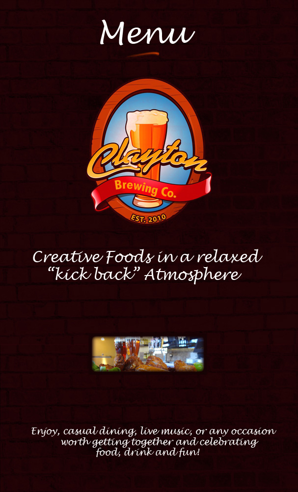 Menu Design by Showstarmedia for Clayton Brewing Co | Design #1111702