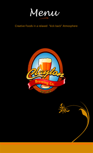 Menu Design by Showstarmedia for Clayton Brewing Co | Design: #1114324