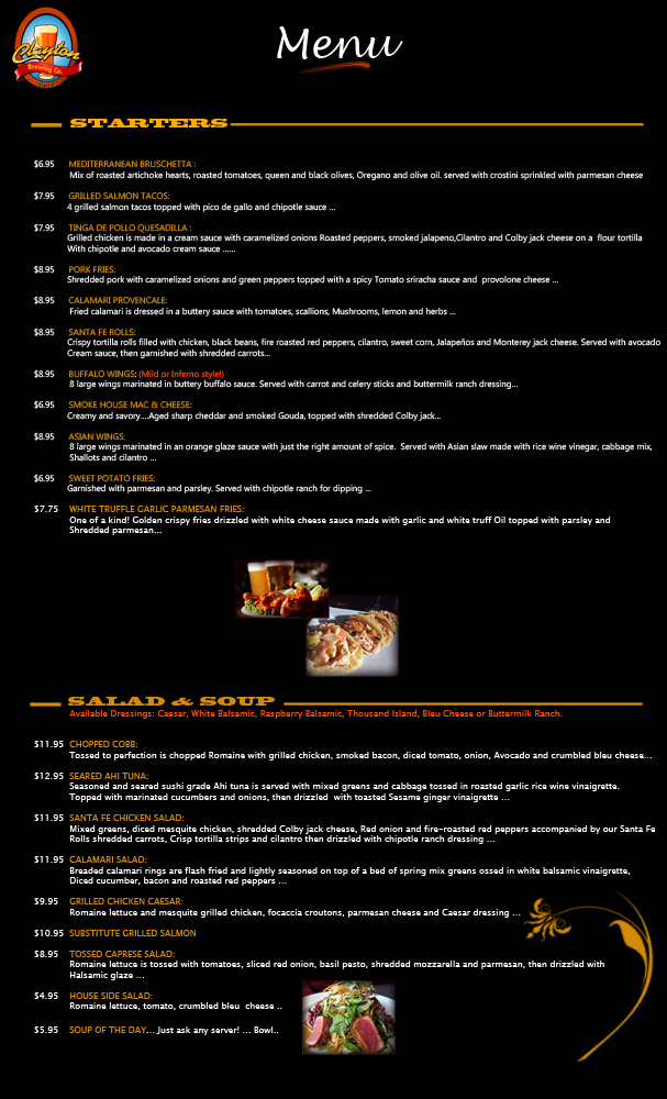 Menu Design by Showstarmedia for Clayton Brewing Co | Design #1114326