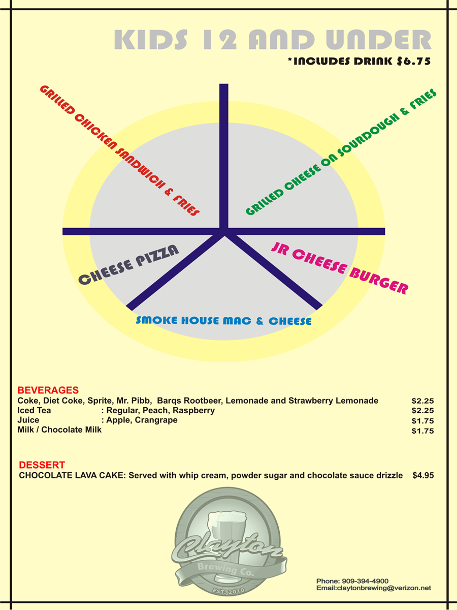 Menü-Design von chemobali für Clayton Brewing Co | Design #1097230