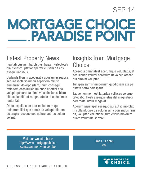 Newsletter Design by sophisticateddesign for Cayman Properties | Design #4006462