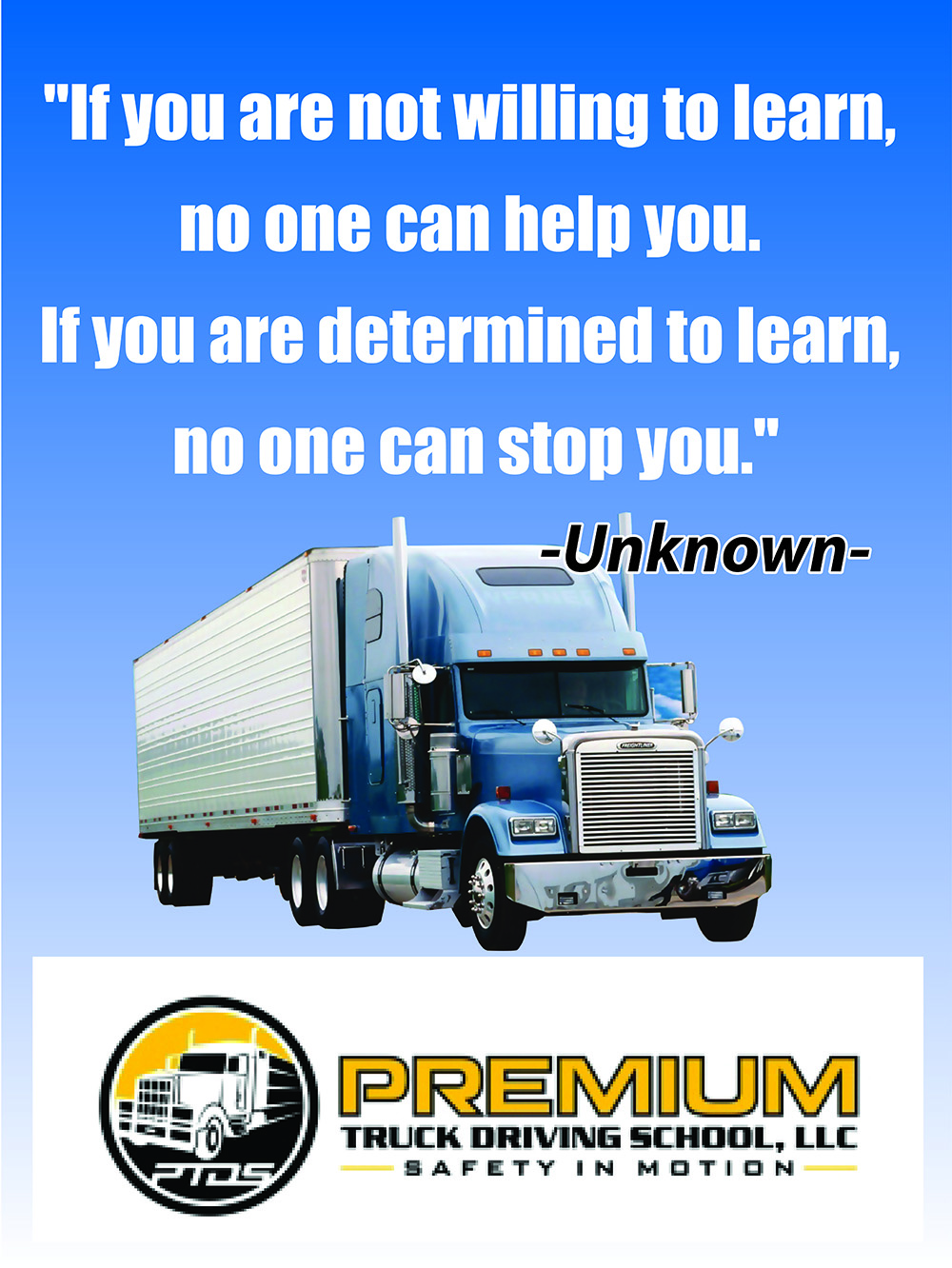 Poster Design by anishantha5050 for Premium Truck Driving School | Design #4023696