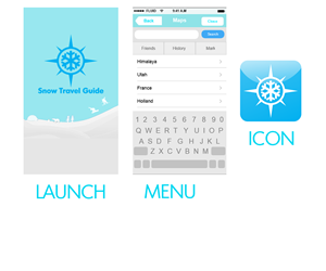 Snow Travel Guide App | Vector Design by FRESTI