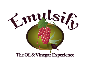 Emulsify (larger font) - The Oil & Vinegar Experience | Logo Design by Anna-Maria