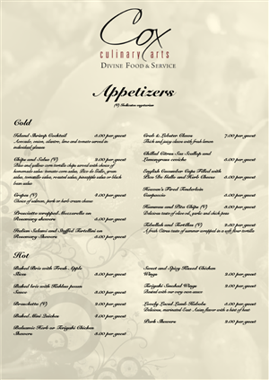 Menu Design by DIGERLY
