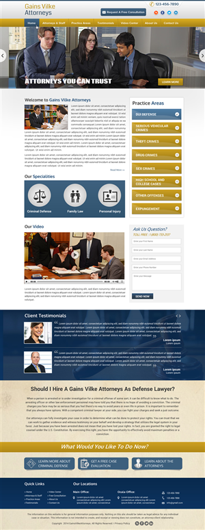 Attorney Website Design | Web-Design von Sbss