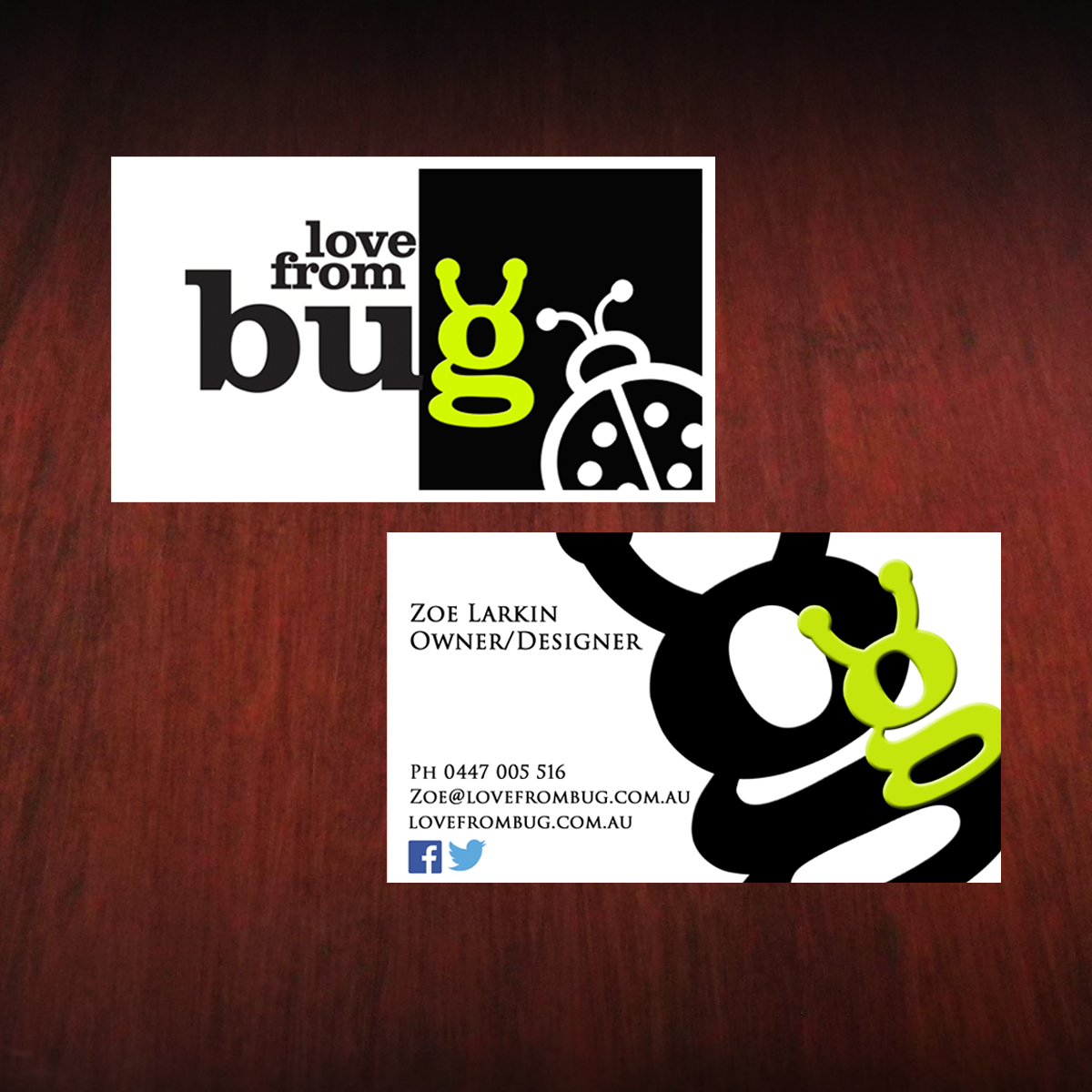 Business Card Design by DINGER-BROS for Love From Bug | Design #4018993