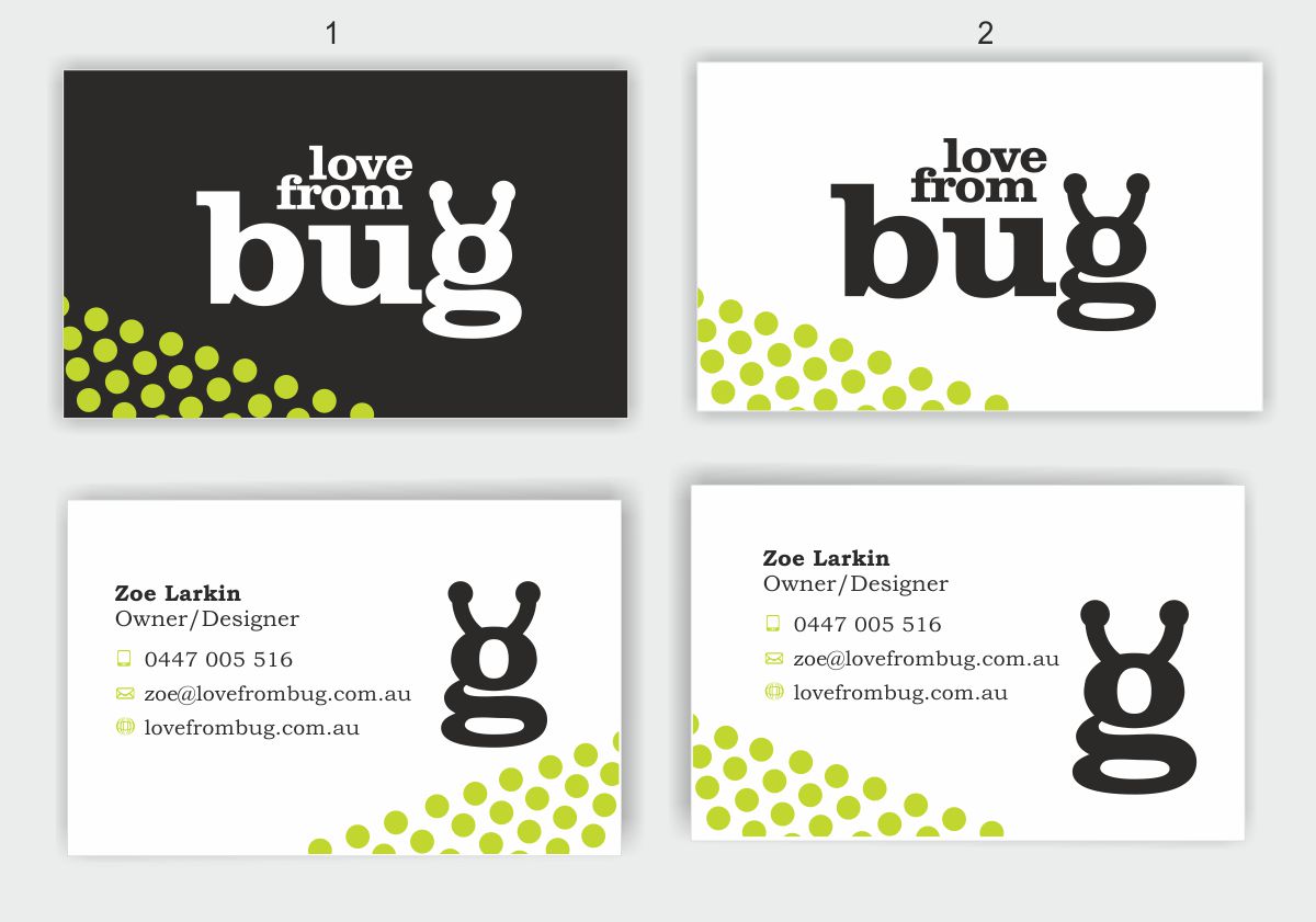 Diseño de Tarjeta de Presentación por IneseRo para Love From Bug | Diseño #4014454