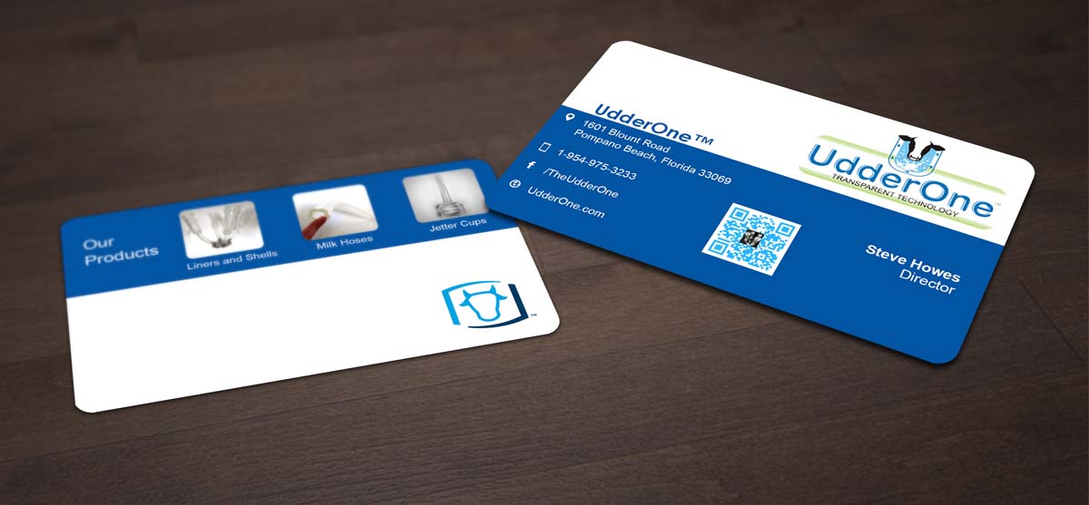 Business Card Design by Pointless Pixels India for UdderOne | Design #4028492