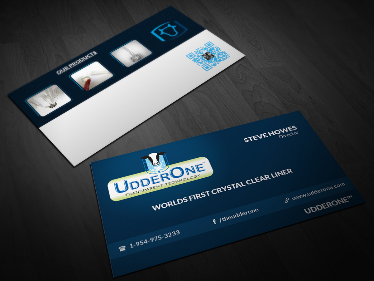Business Card Design by Pointless Pixels India for UdderOne | Design #4038995