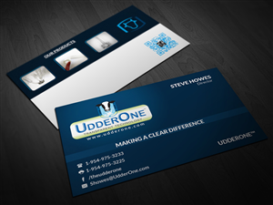 Business Card Design by Pointless Pixels India for UdderOne | Design: #4094801