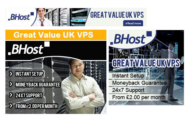 Banner Ad Design by Vblue for BHost Limited | Design #1129435