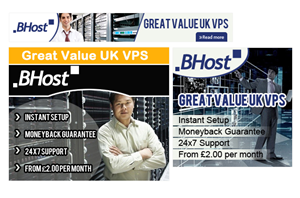 Diseño De Banner Publicitario por Vblue para BHost Limited | Diseño: #1129435