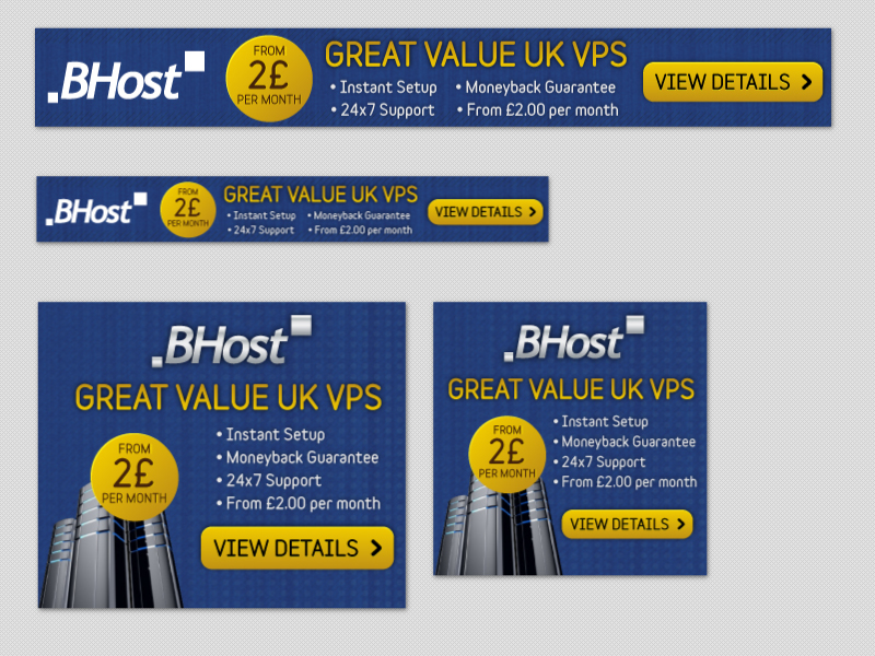 Banner Ad Design by Push for BHost Limited | Design #1134395